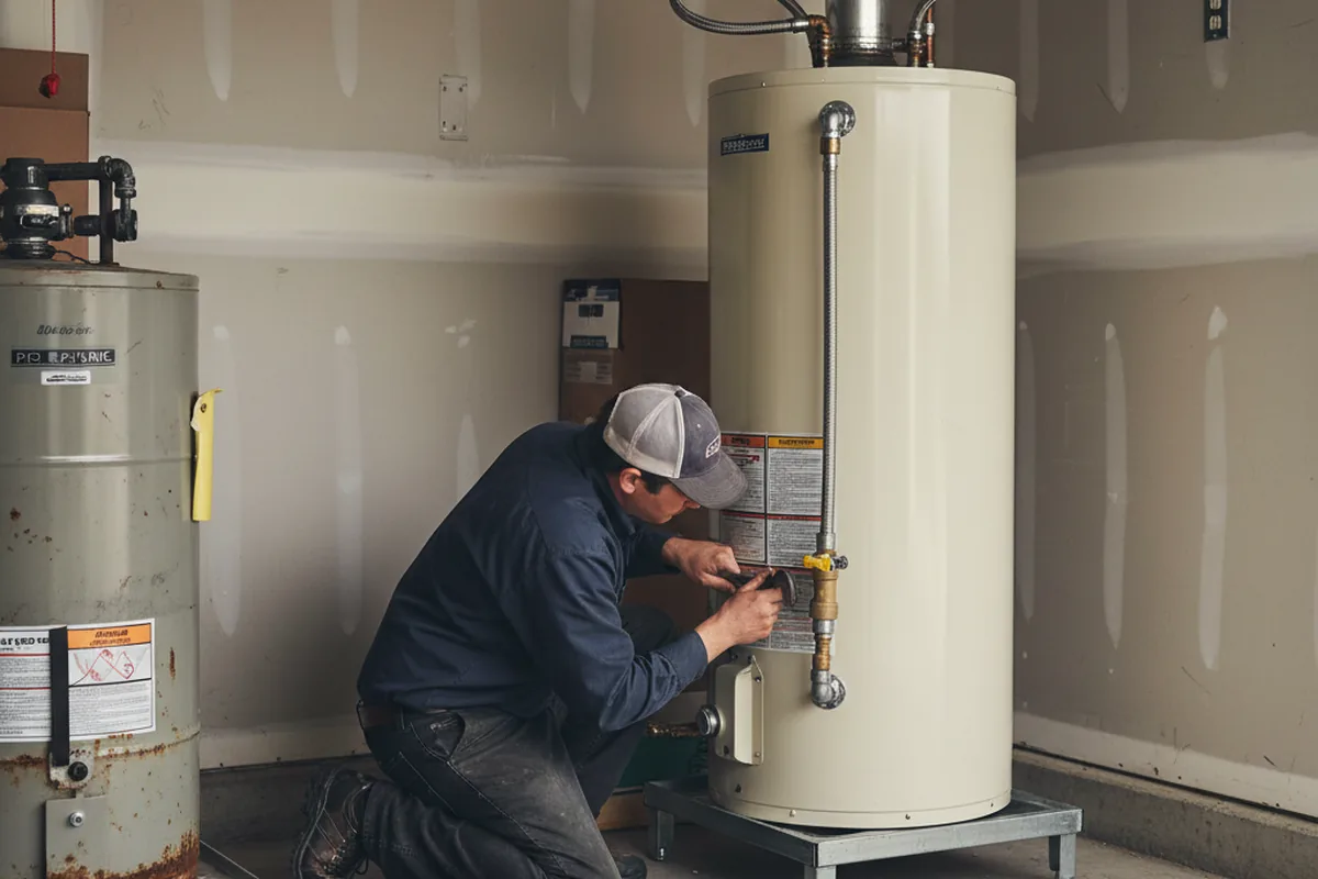 Water heater and shutoff valve replacement in Clifford